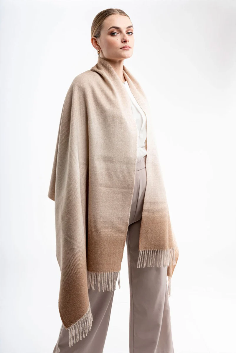 Eco Ombre Baby Alpaca Shawl - Image 7