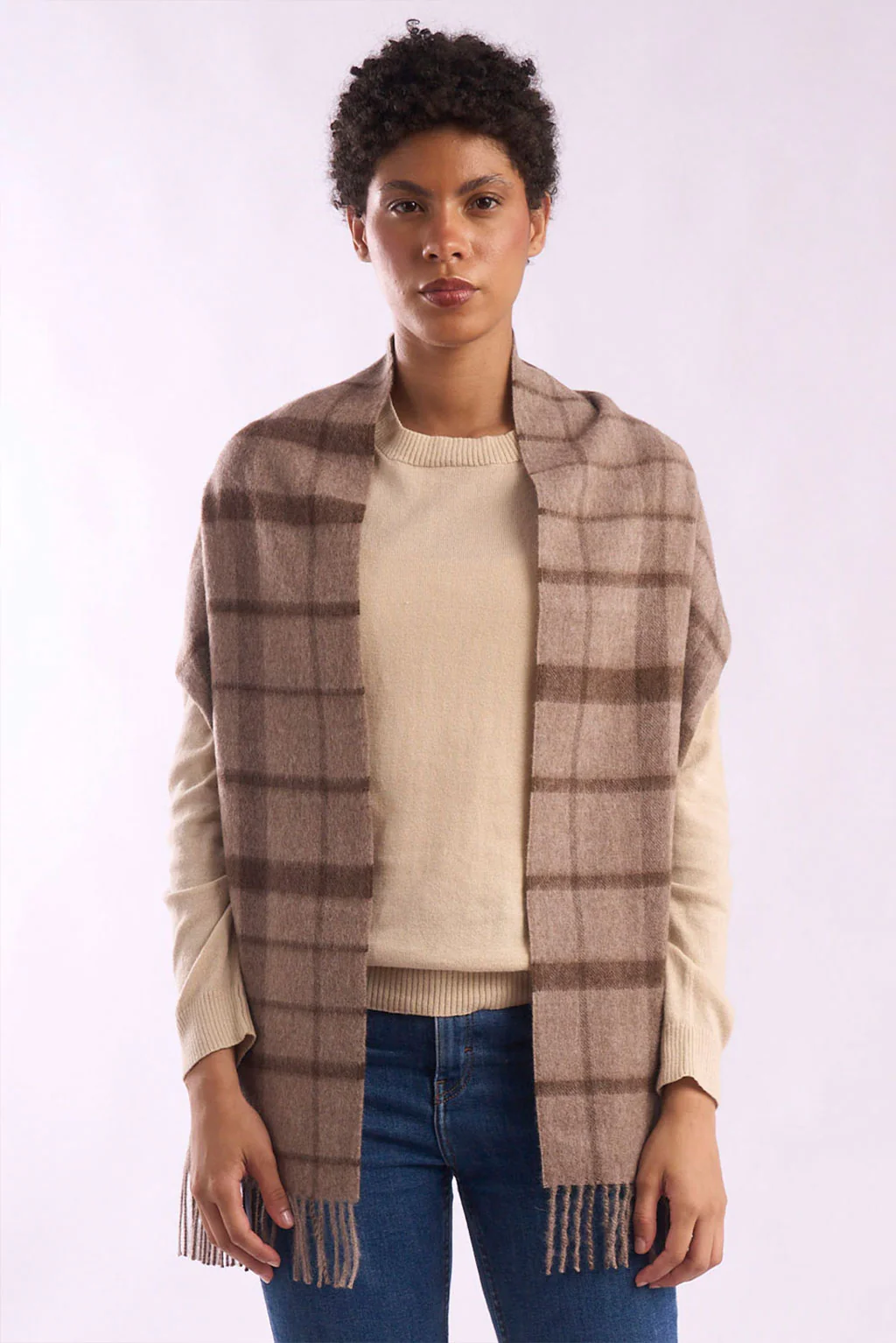 Eco Plaid Baby Alpaca Scarf