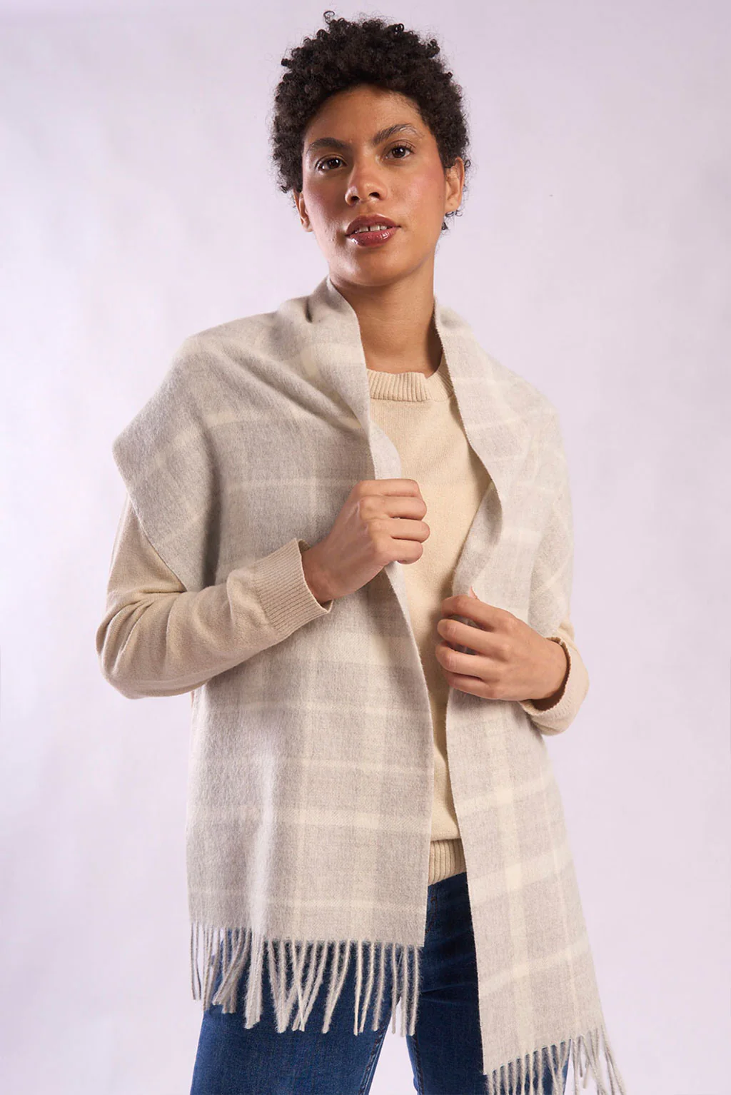 Eco Plaid Baby Alpaca Scarf - Image 10