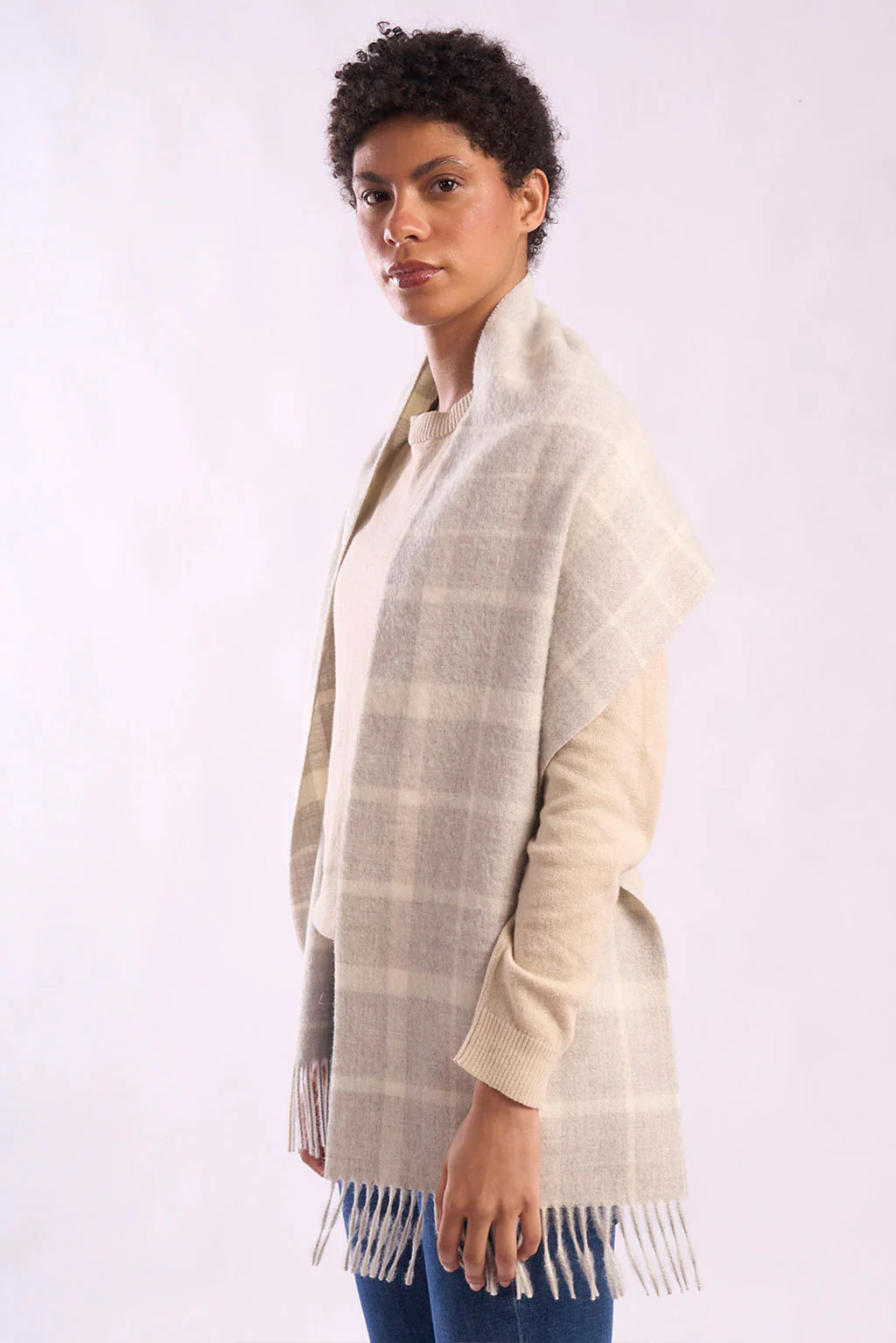Eco Plaid Baby Alpaca Scarf - Image 11