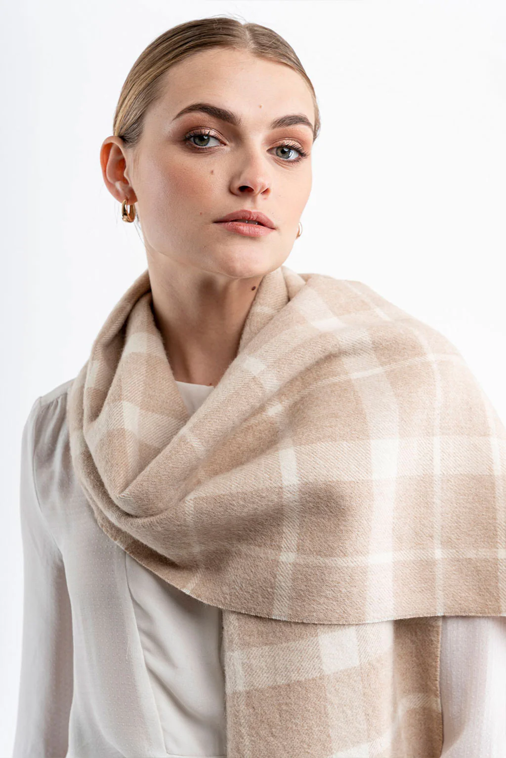 Eco Plaid Baby Alpaca Scarf - Image 13