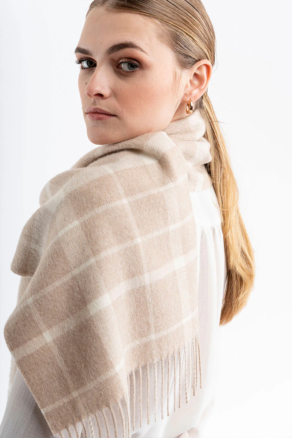 Eco Plaid Baby Alpaca Scarf - Image 15