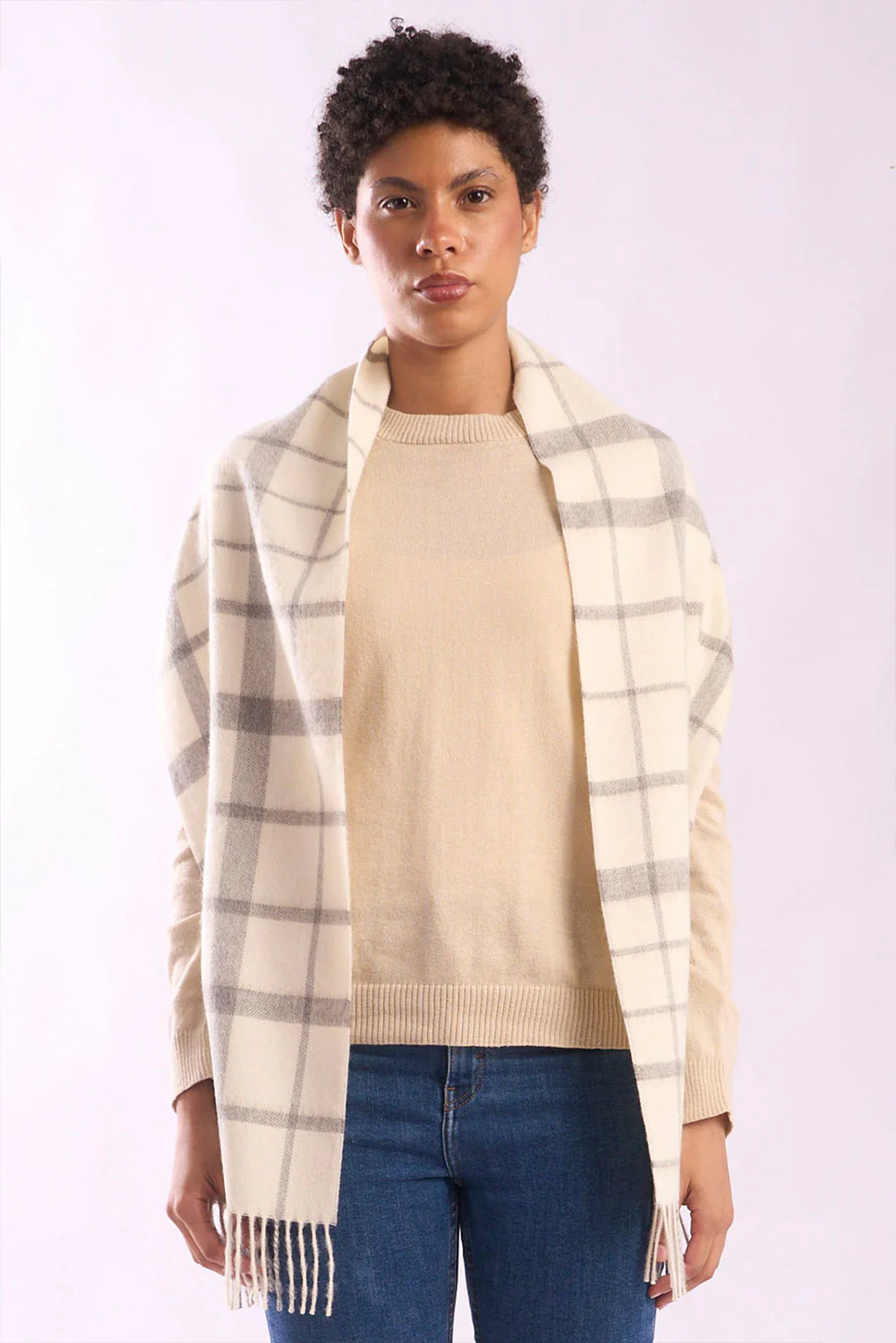 Eco Plaid Baby Alpaca Scarf - Image 4