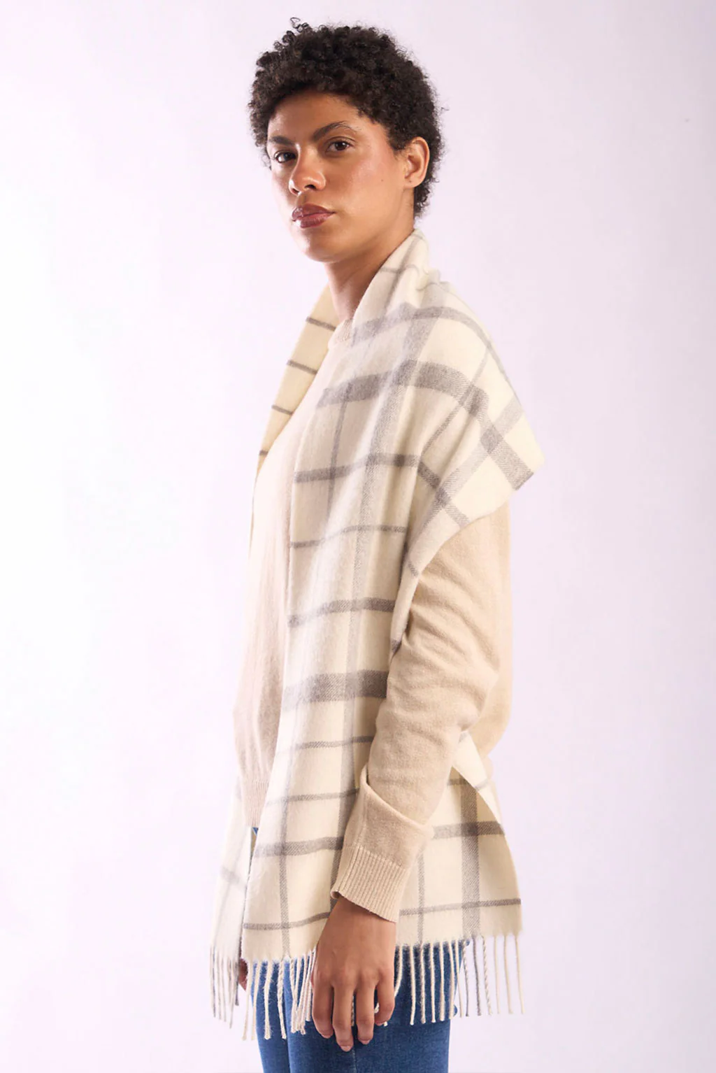Eco Plaid Baby Alpaca Scarf - Image 5