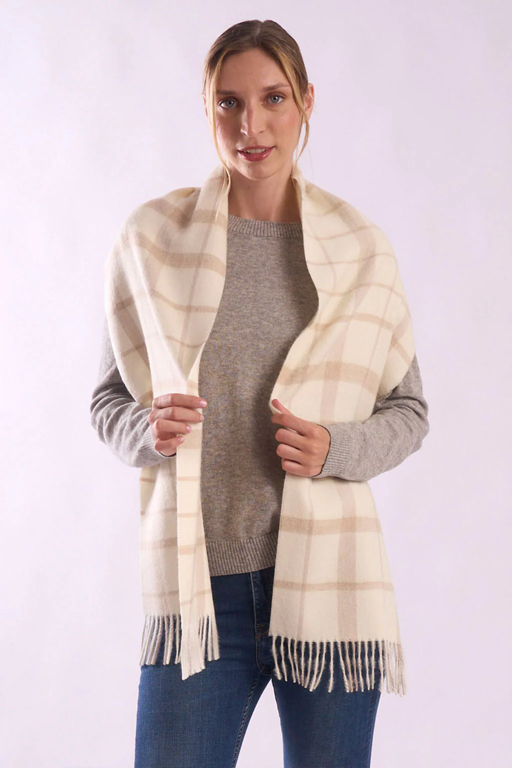 Eco Plaid Baby Alpaca Scarf - Image 7