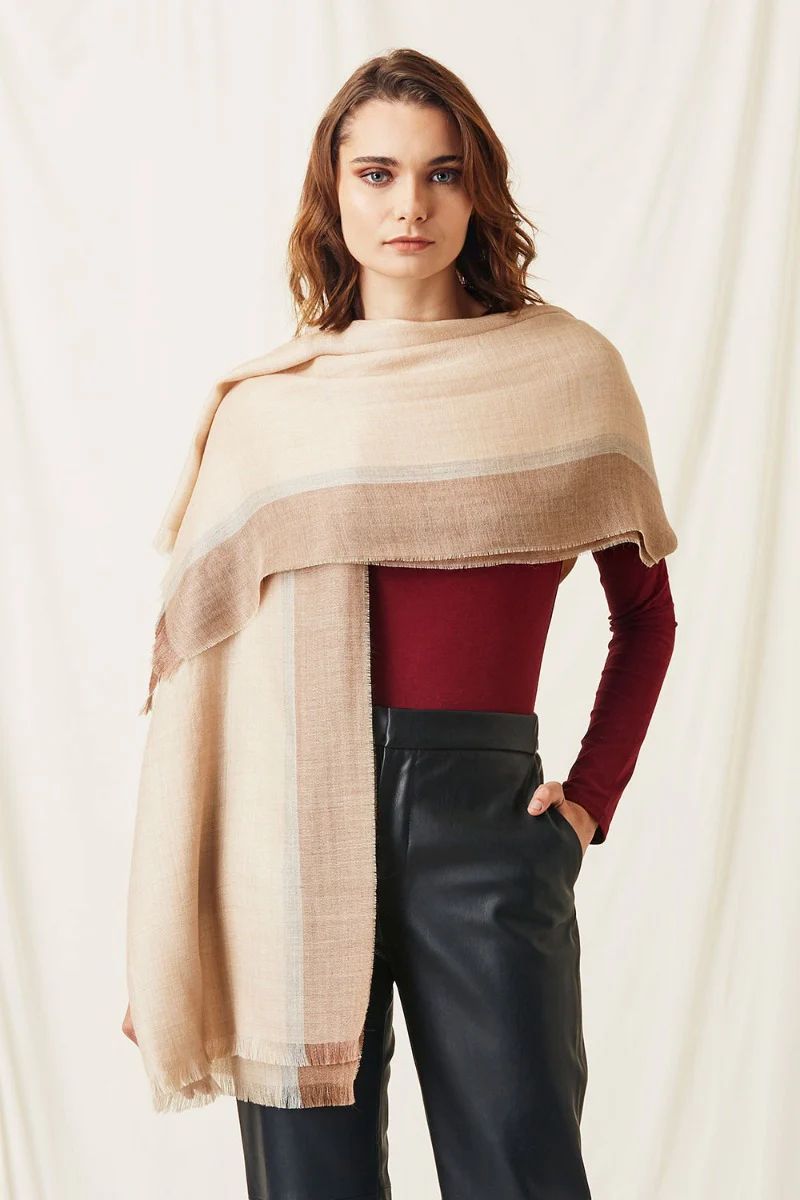 Eco Sateen Baby Alpaca & Silk Shawl - Image 3