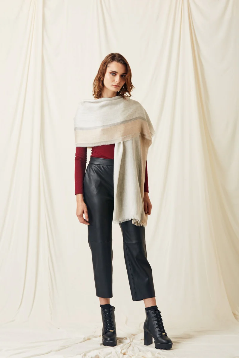 Eco Sateen Baby Alpaca & Silk Shawl - Image 5
