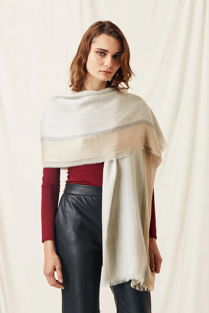 Eco Sateen Baby Alpaca & Silk Shawl - Image 6