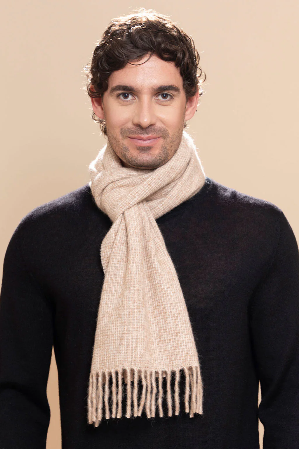 Eco Textured Baby Alpaca & Silk Scarf - Image 2