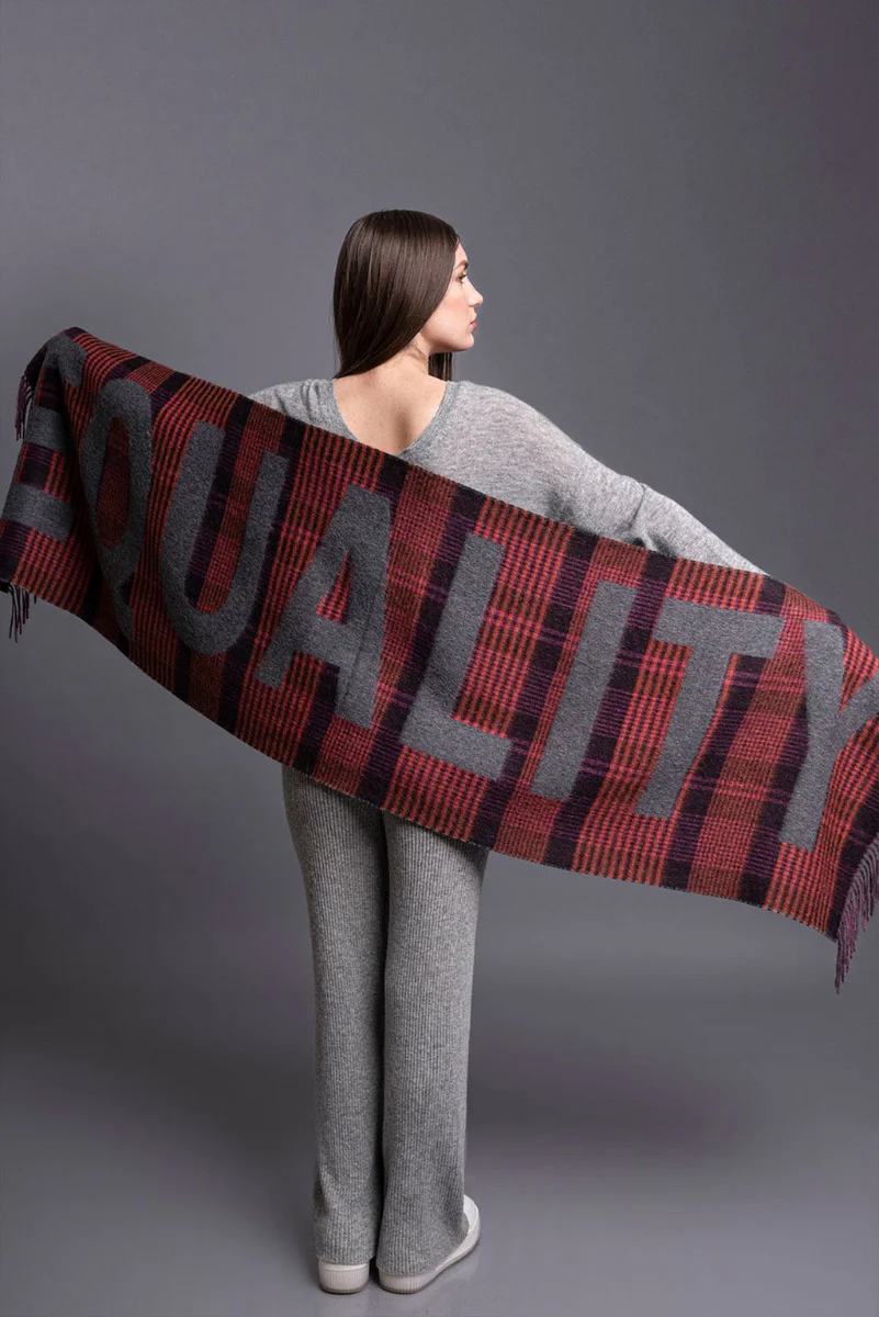 Equality Baby Alpaca Scarf - Reversible - Image 3