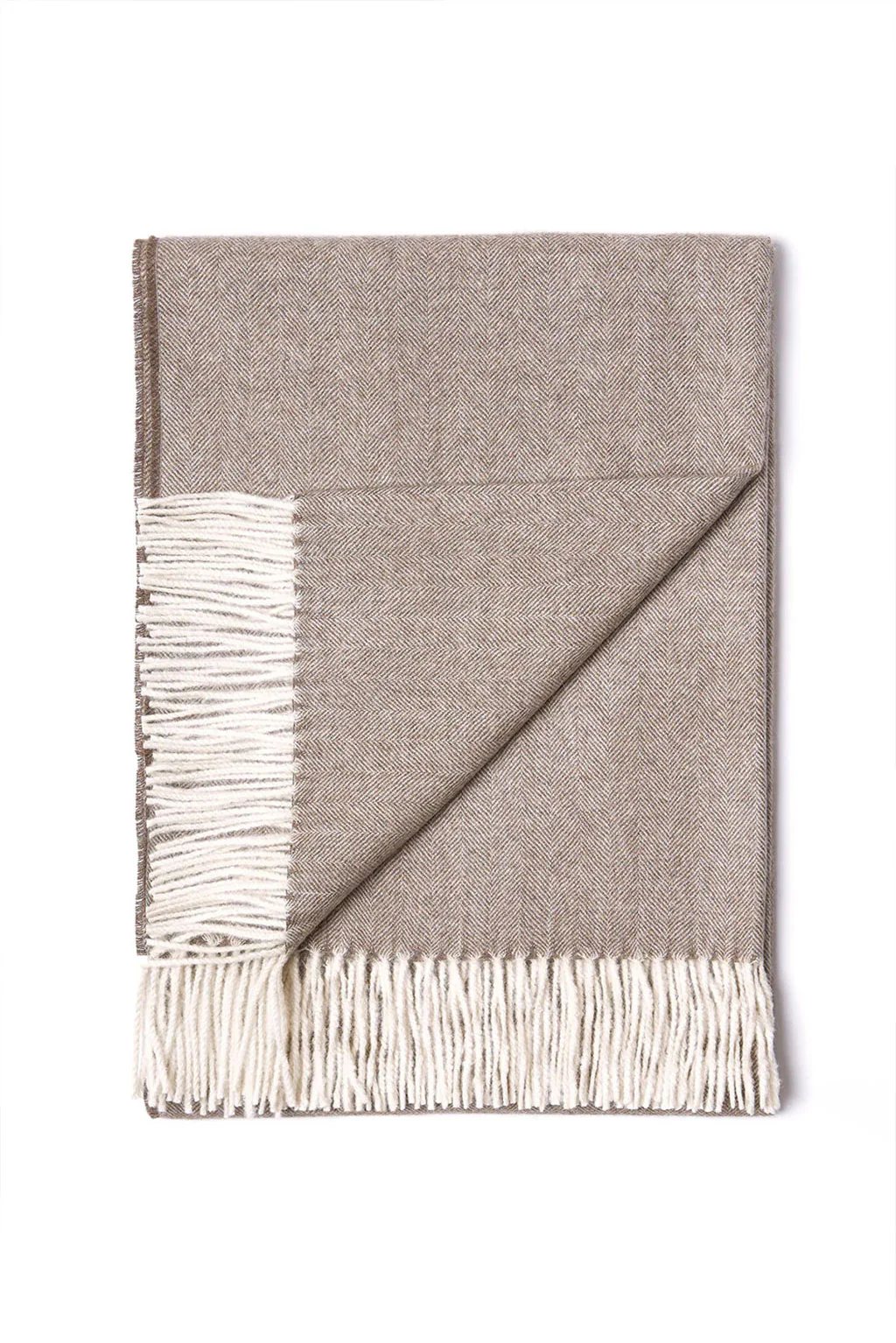 Fine Herringbone Baby Alpaca Blanket - Image 2