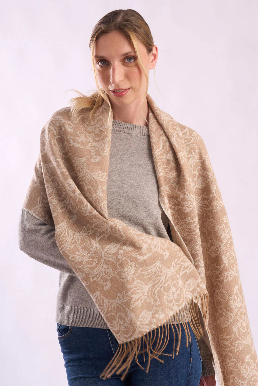 Floral Baby Alpaca Scarf