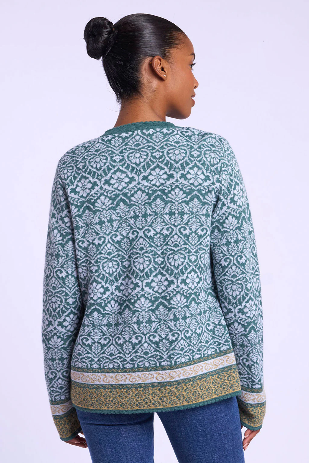 Flowers Alpaca Cardigan - Image 3