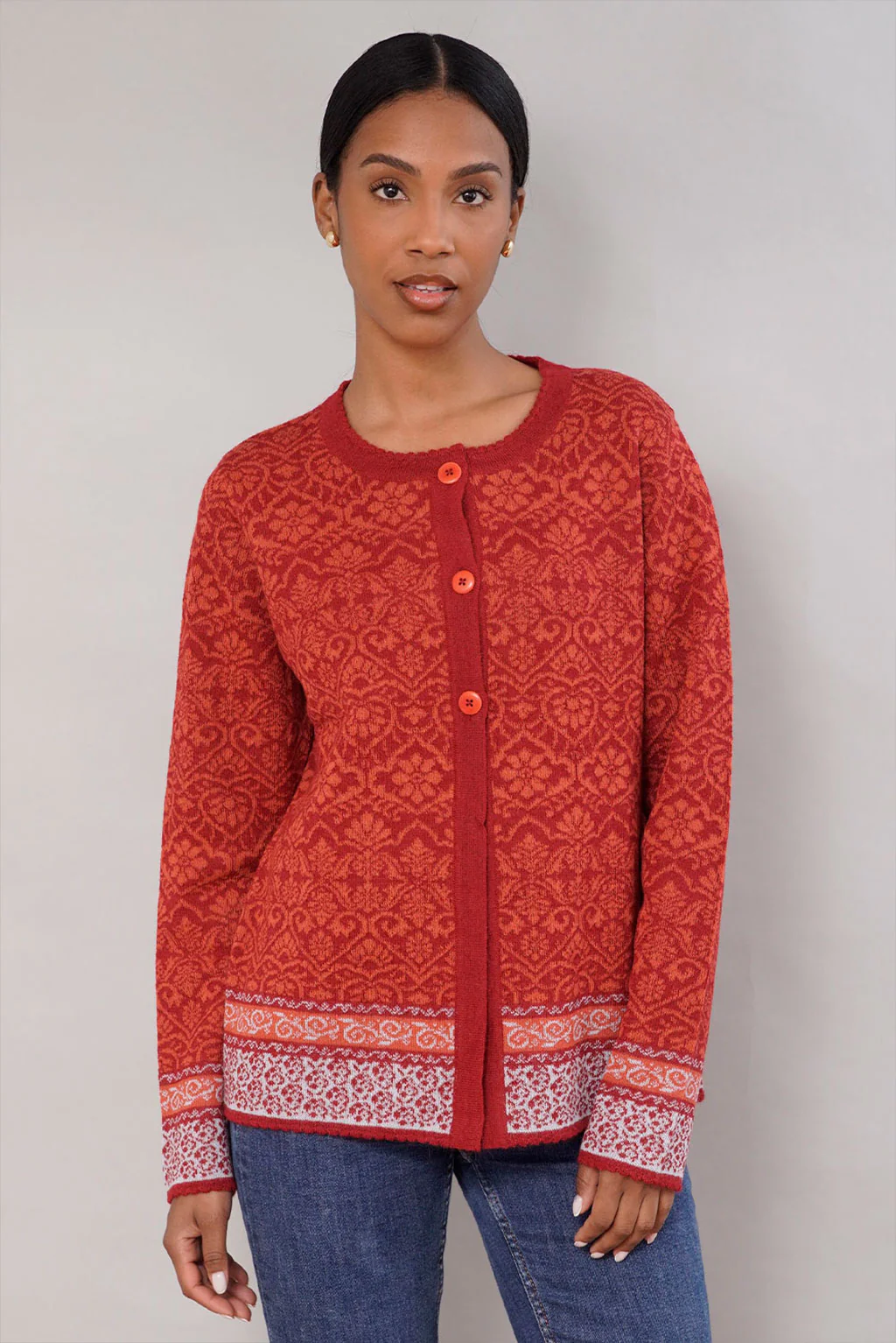 Flowers Alpaca Cardigan - Image 6