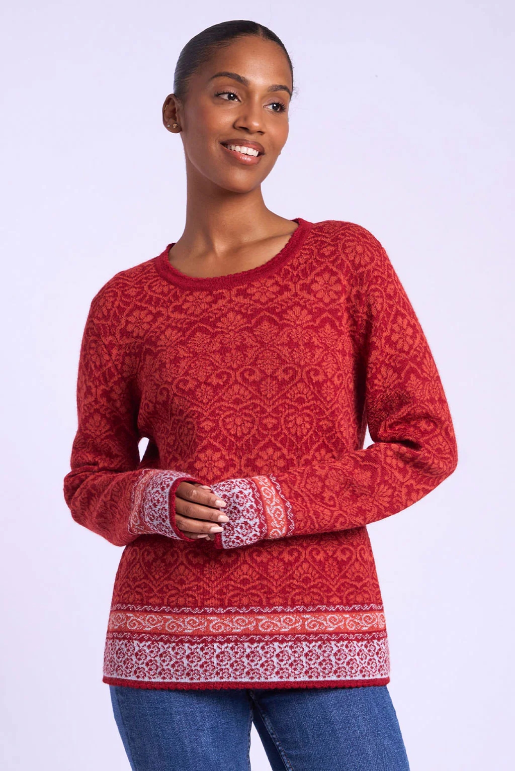 Flowers Alpaca Sweater - Image 2
