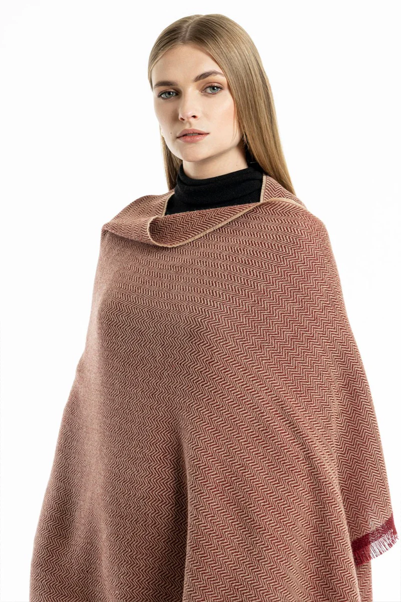 Herringbone Baby Alpaca Shawl - Image 6