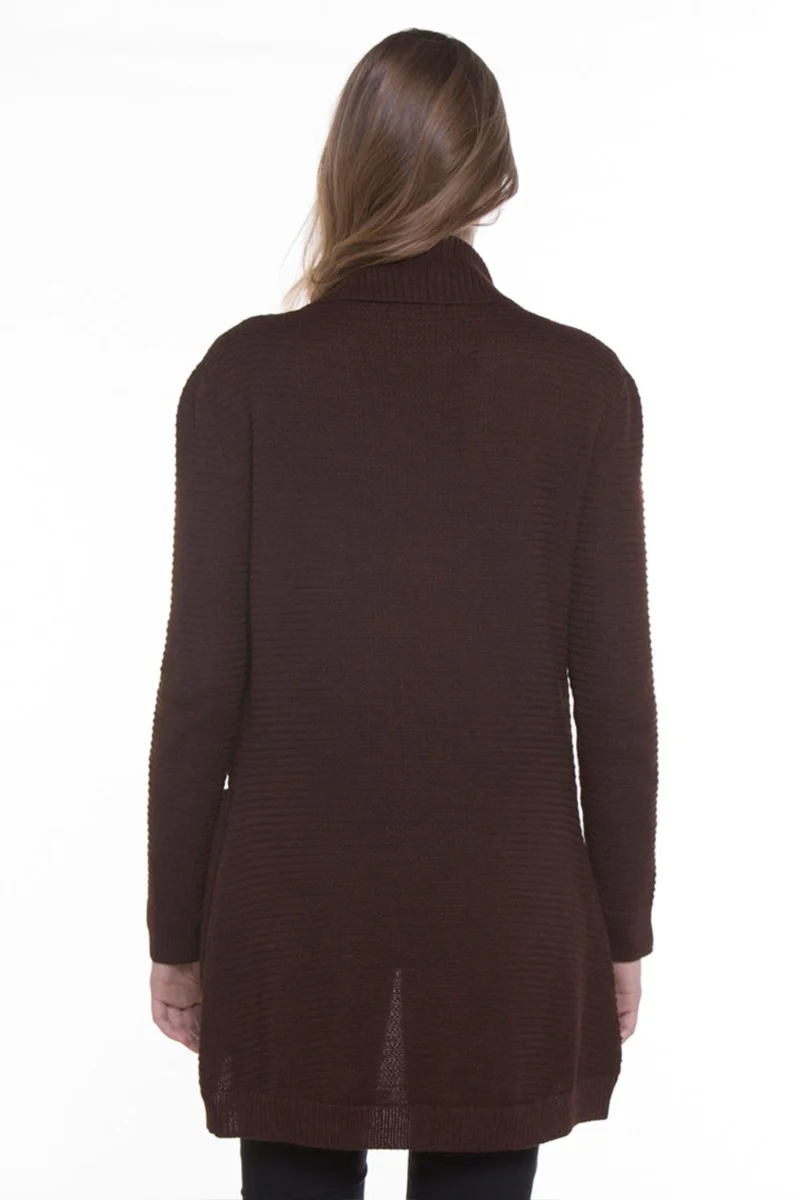Ilian 100% Cashllama Open Ribbed Cardigan - Image 2
