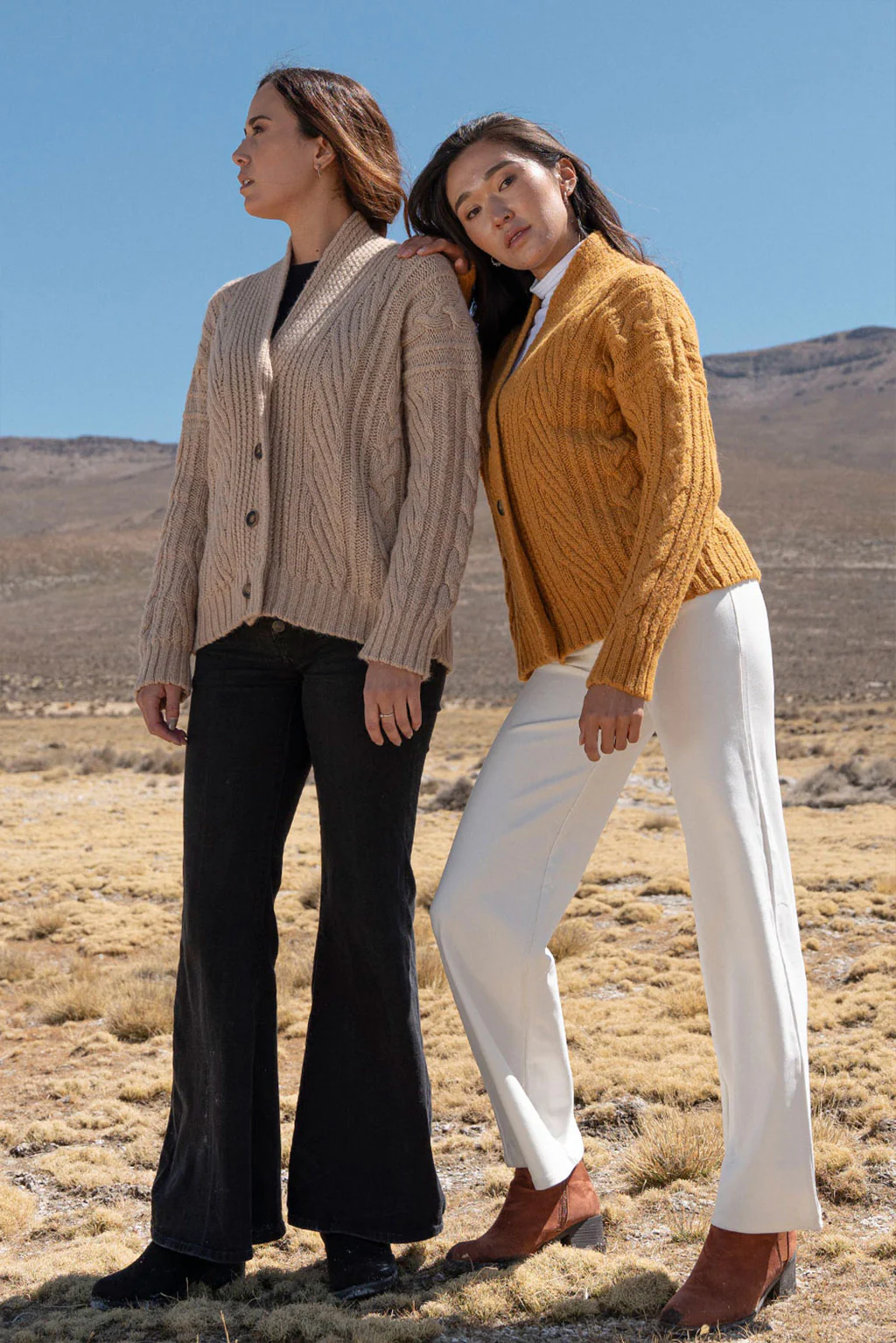 Kara Cable Knit Baby Alpaca Cardigan - Image 12