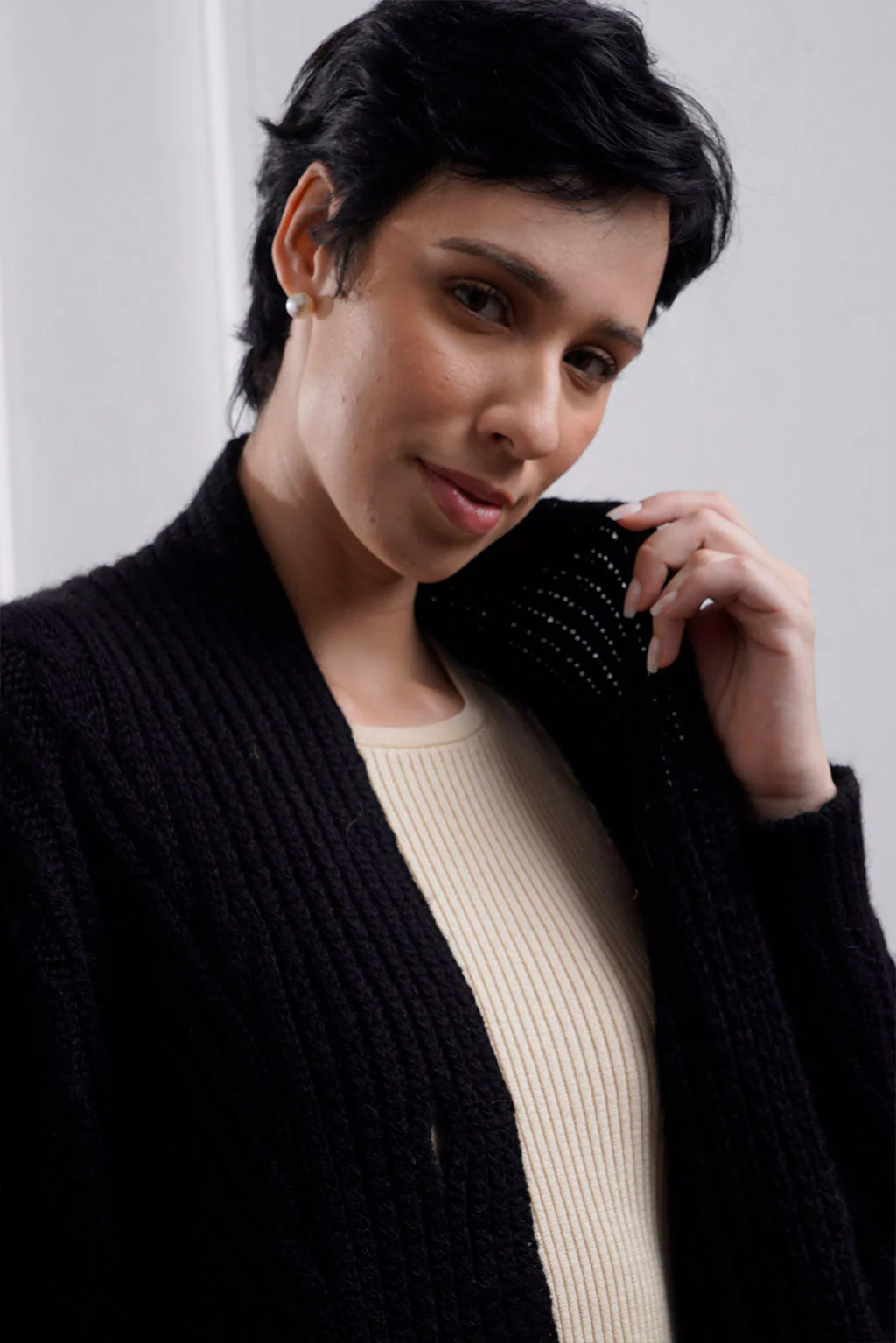 Kara Cable Knit Baby Alpaca Cardigan - Image 19