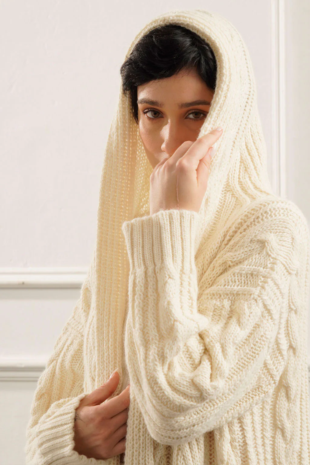 Kendall Cable Knit Baby Alpaca Cardigan - Image 12