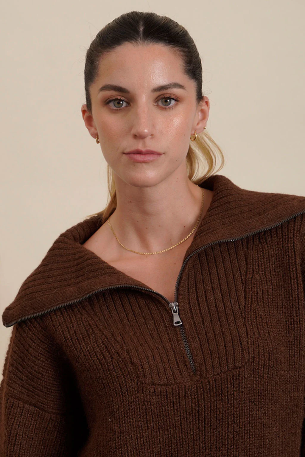 Kim Half-Zip Baby Alpaca Sweater - Image 4