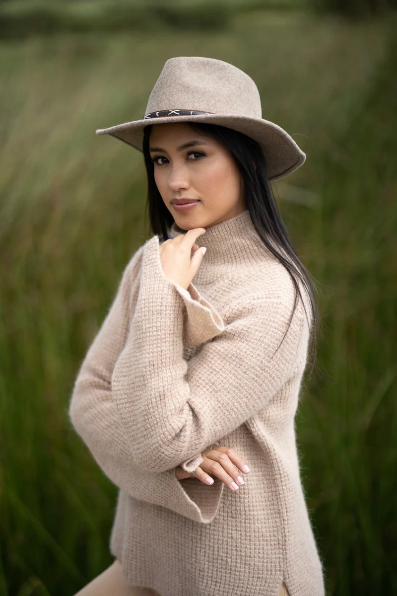 Ladies Turtle Baby Alpaca Sweater - Image 2
