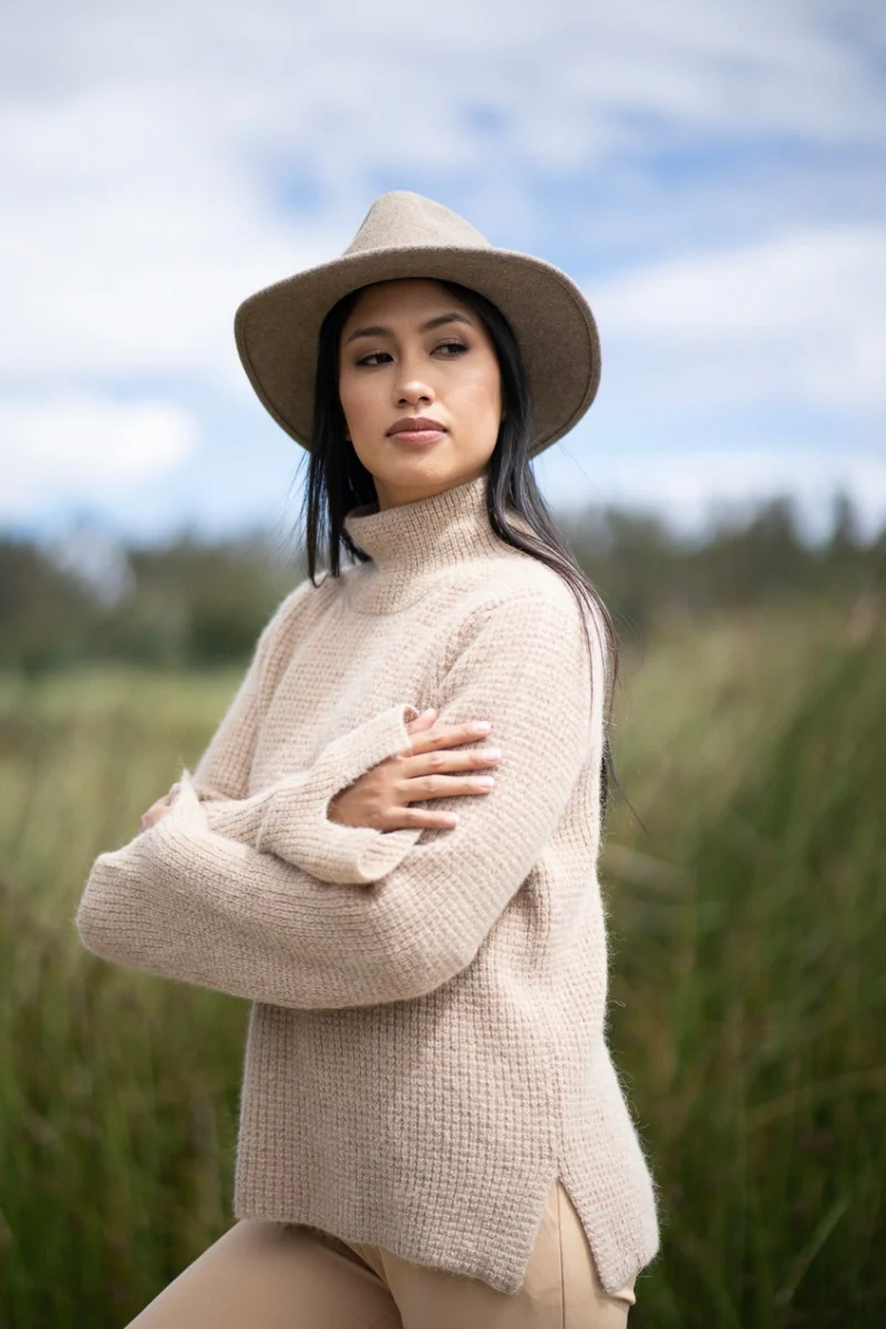 Ladies Turtle Baby Alpaca Sweater - Image 3