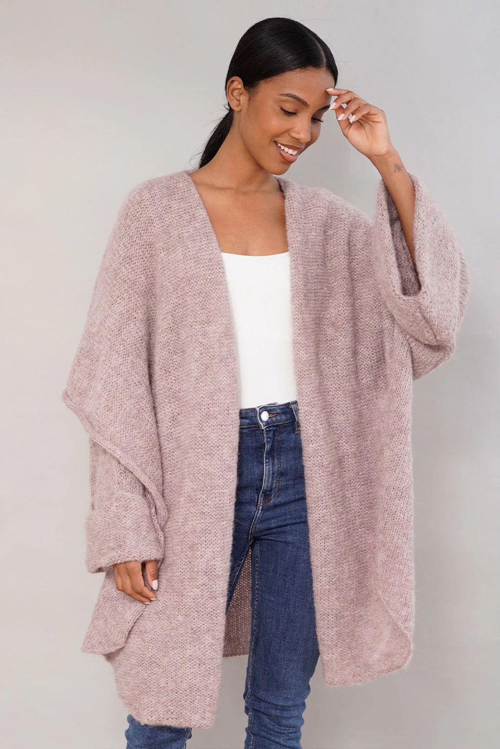 Leia Handknit Alpaca Cardigan / Coat - Image 6