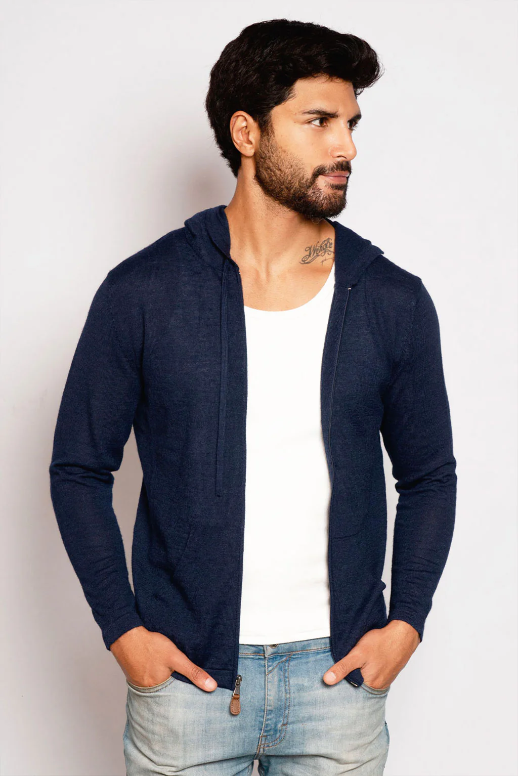 Lightweight Baby Alpaca Hoodie - Image 11