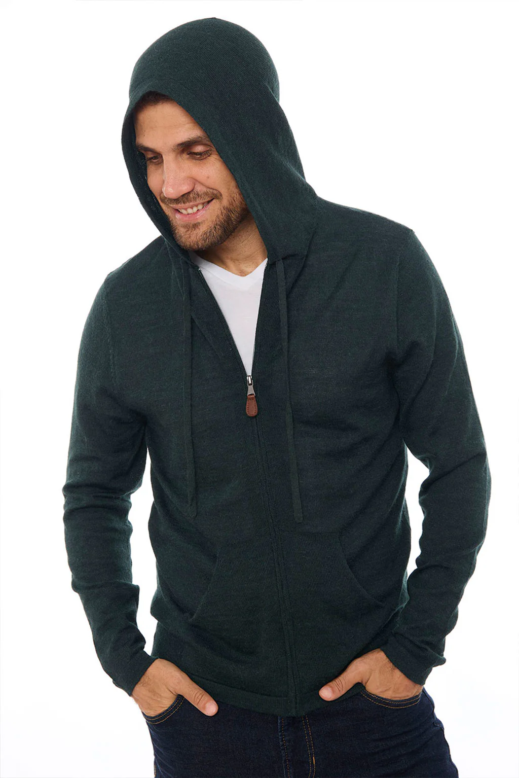 Lightweight Baby Alpaca Hoodie - Image 2