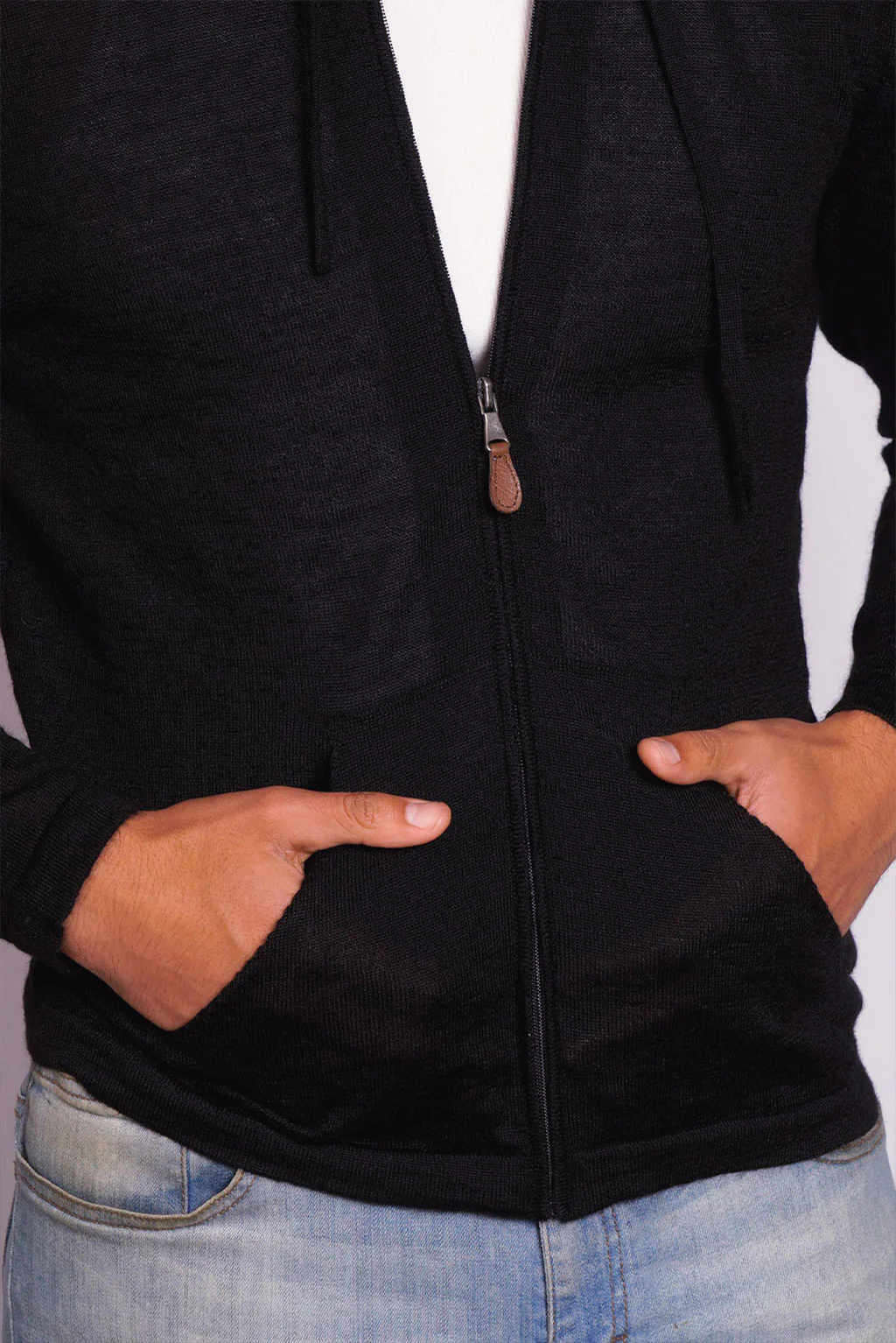 Lightweight Baby Alpaca Hoodie - Image 24