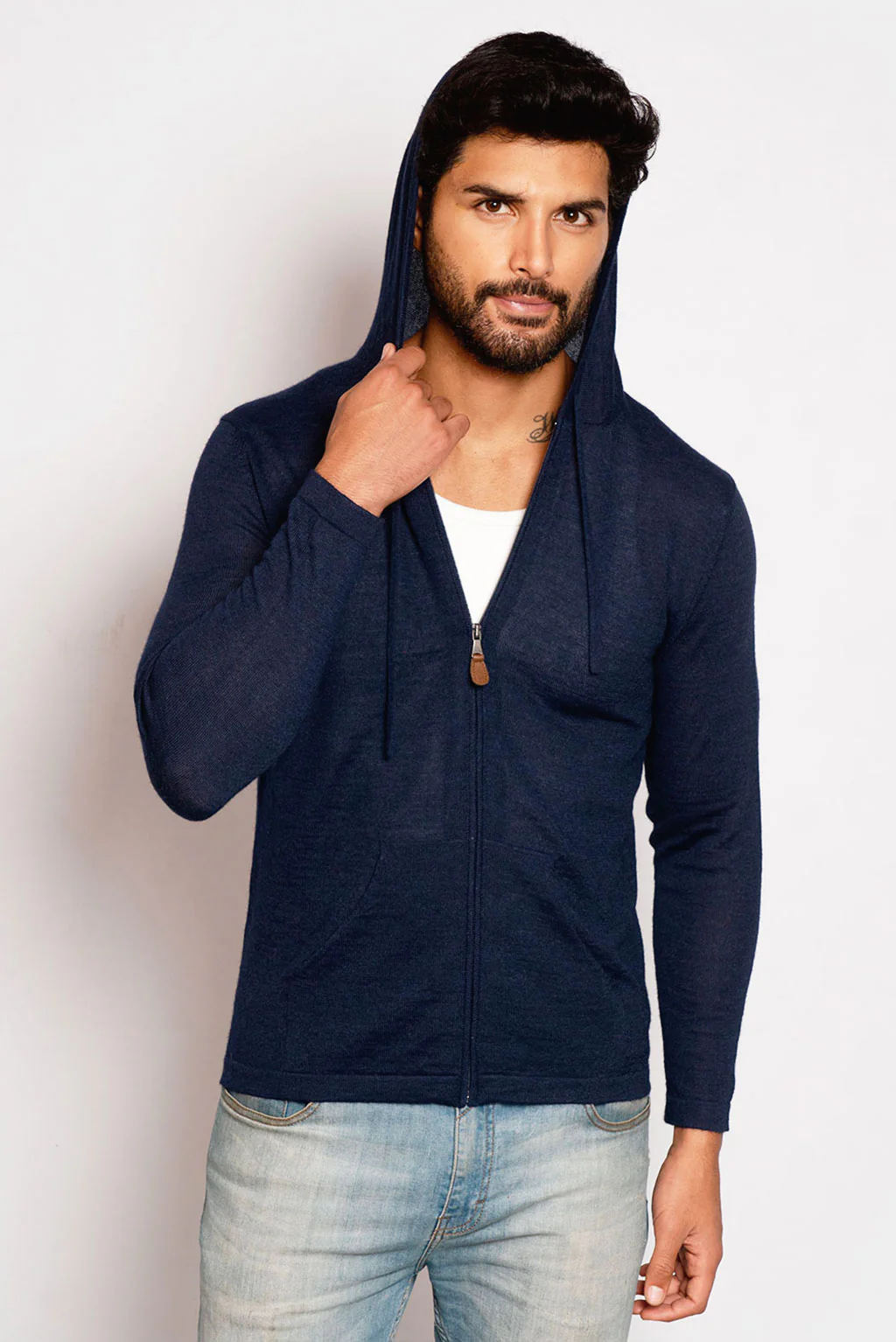 Lightweight Baby Alpaca Hoodie - Image 15