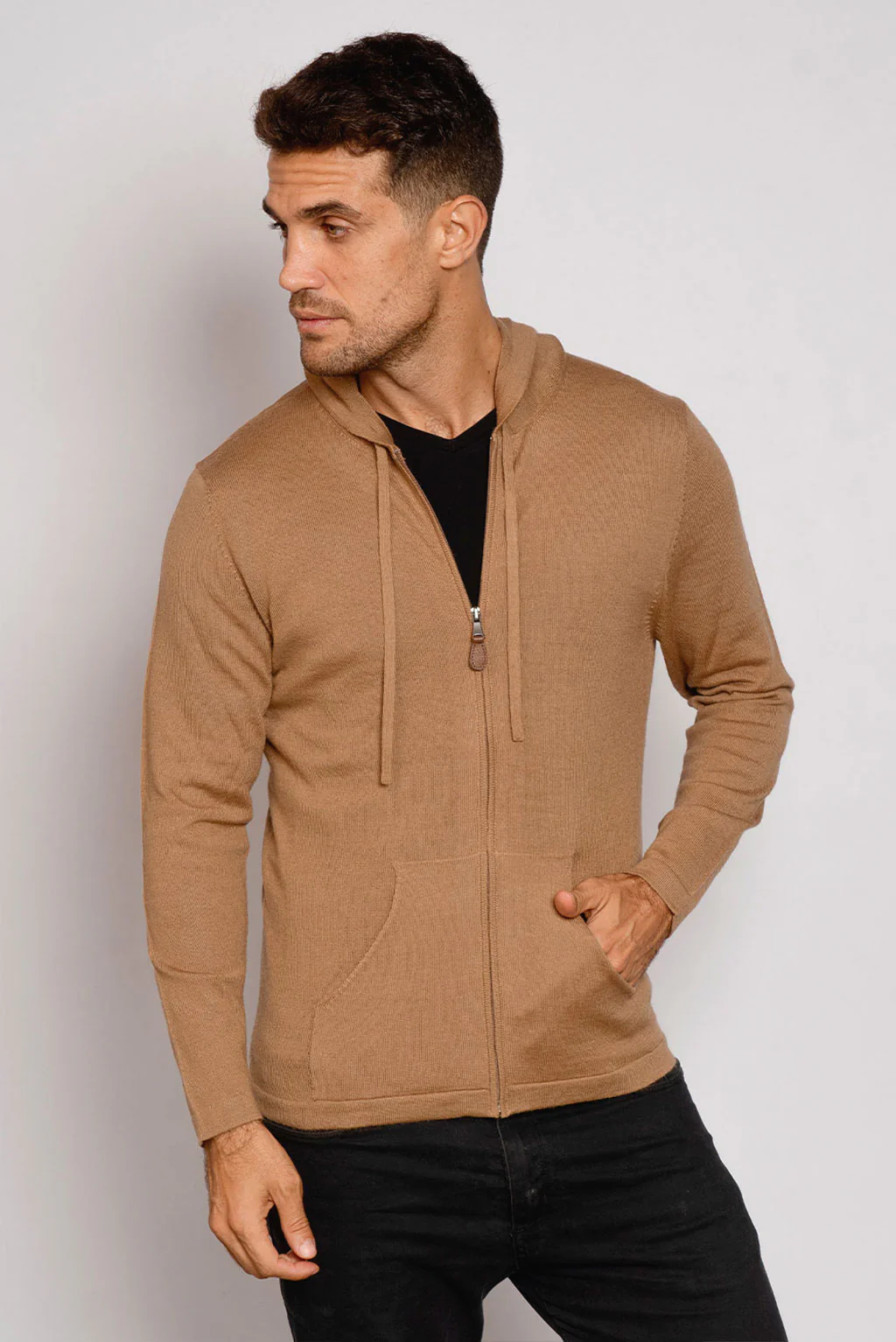 Lightweight Baby Alpaca Hoodie - Image 8