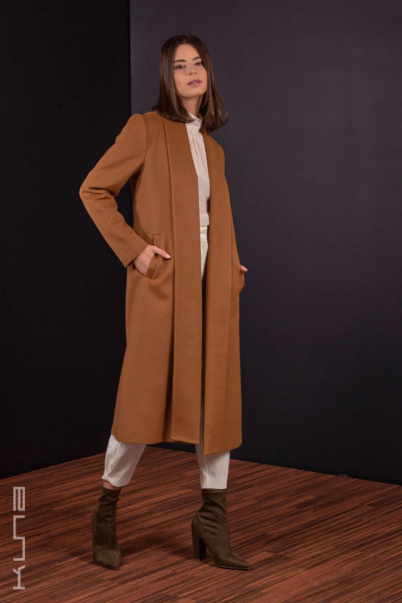 Long 100% Vicuna Swing Coat - Image 4
