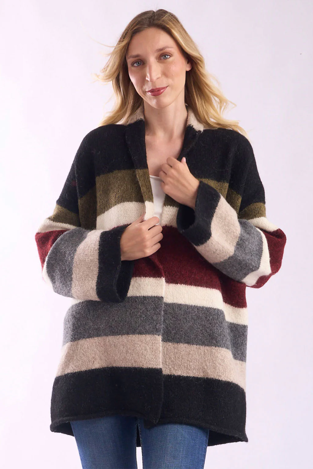 Mabel Long Alpaca Cardigan - Image 2