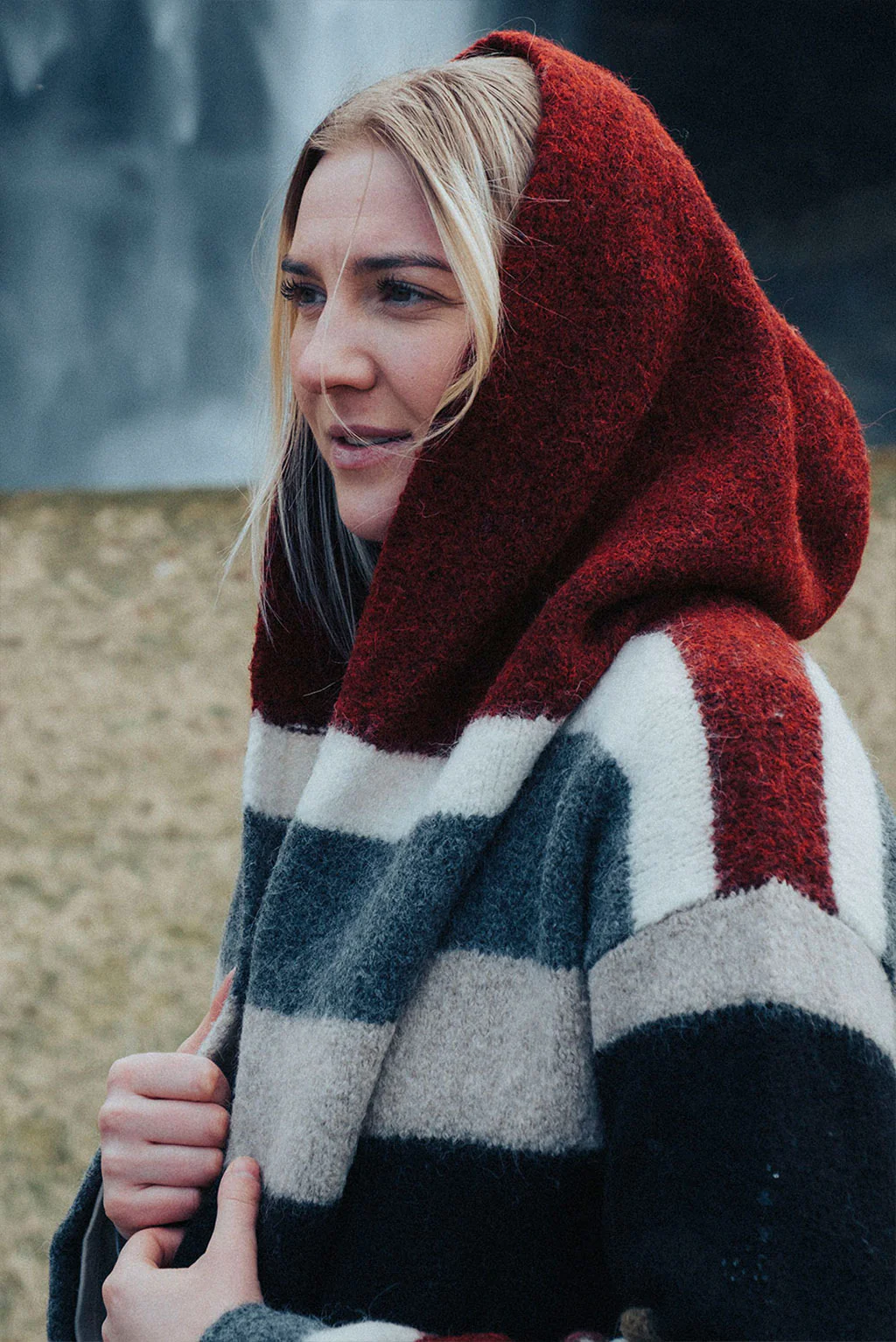 Mabel Long Hooded Alpaca Cardigan - Image 2