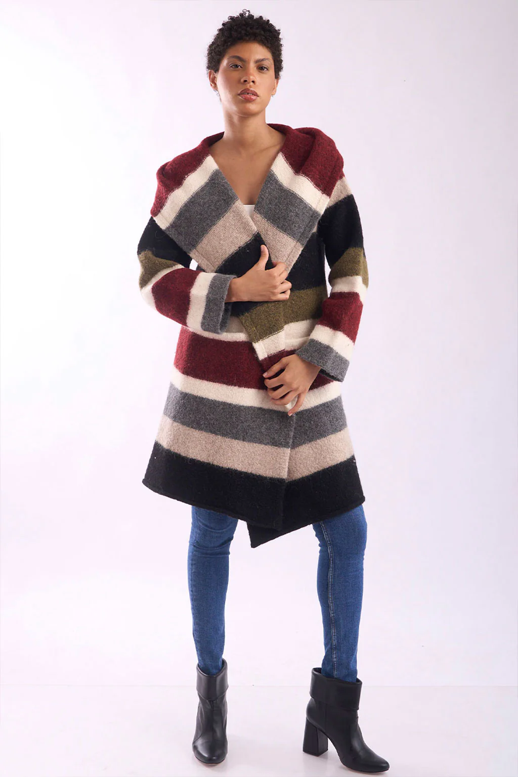 Mabel Long Hooded Alpaca Cardigan - Image 5