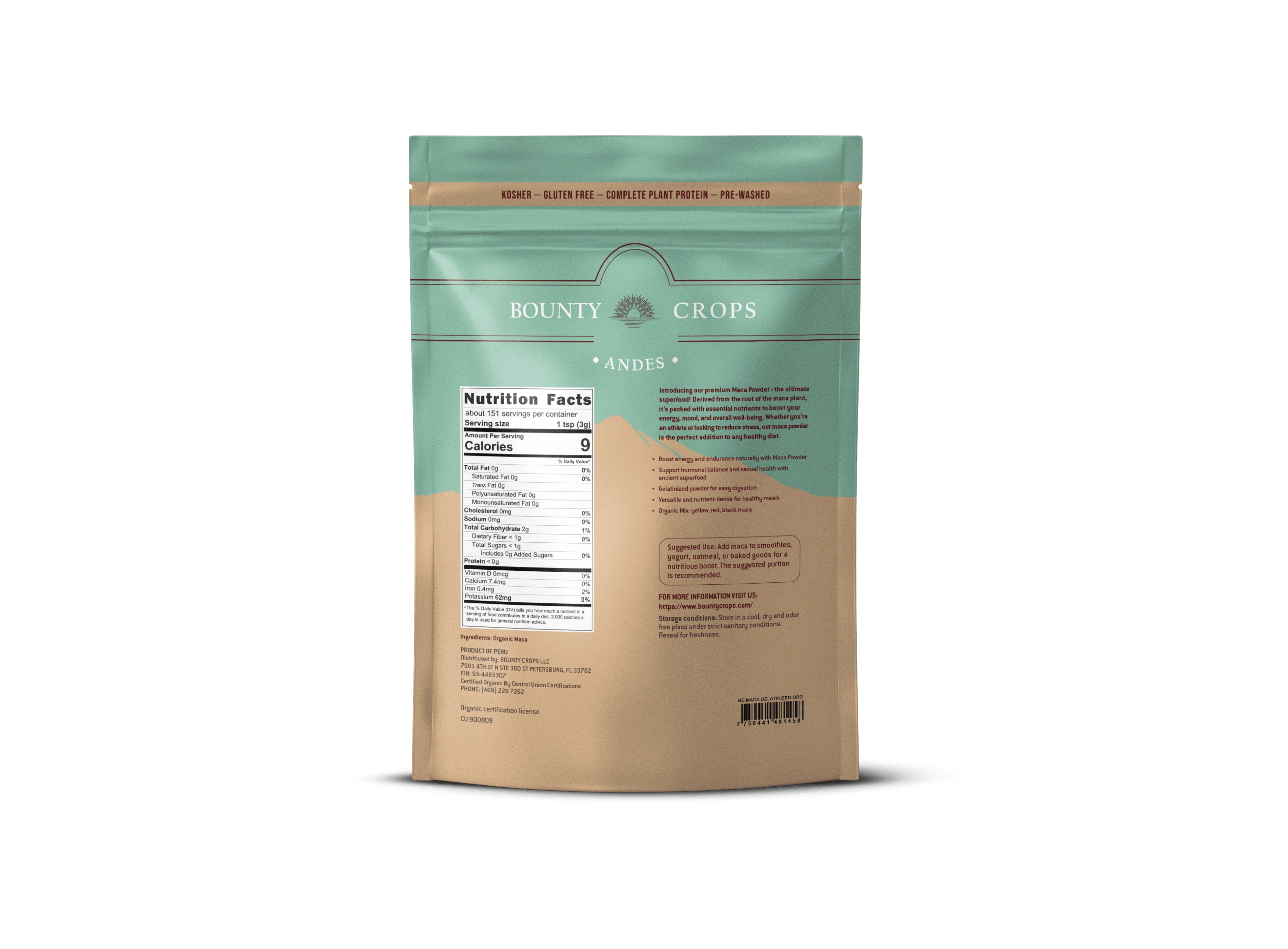 Organic Maca Gelatinized Powder, 1.5 lb / 680 gr ($0.68 ounce) - Image 2