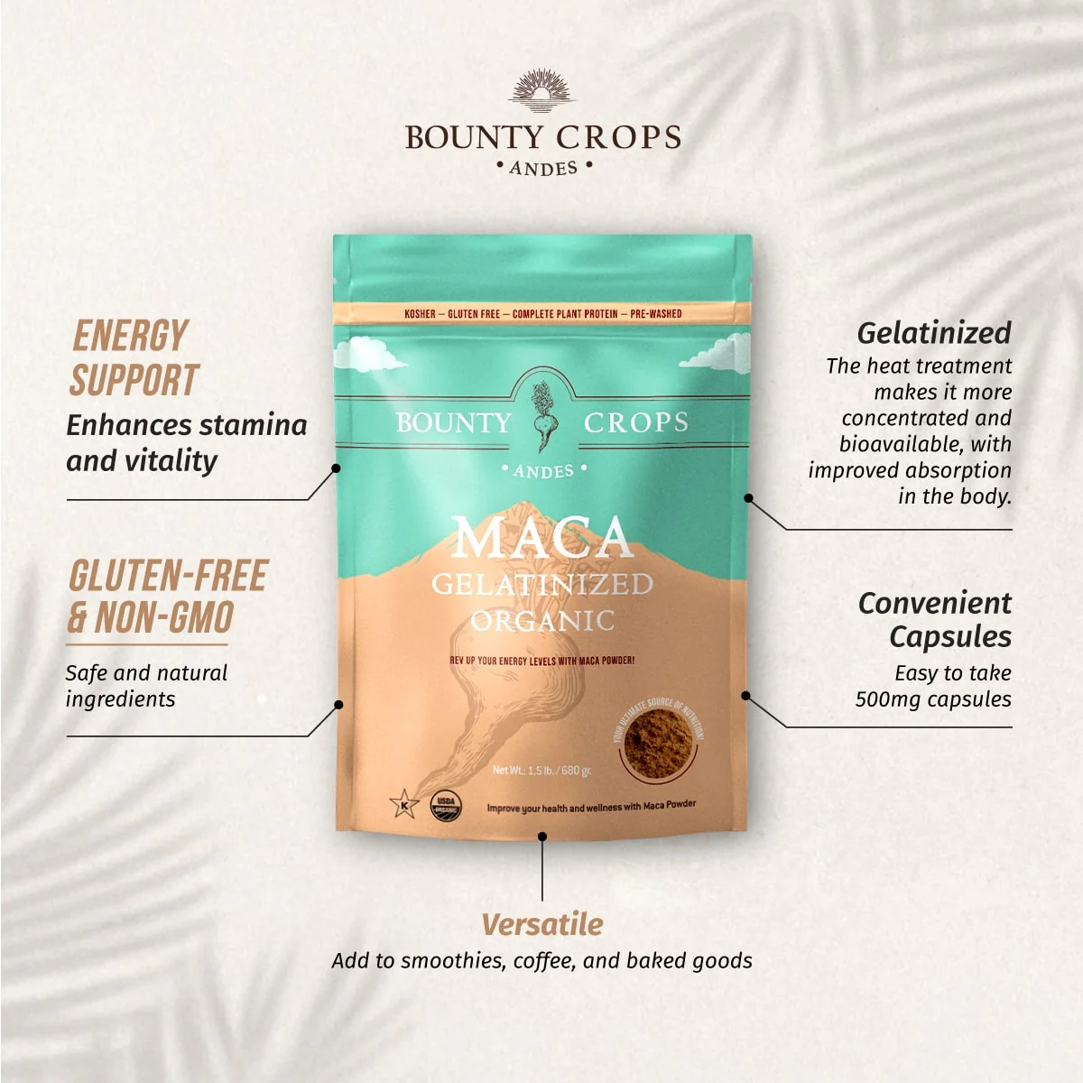 Organic Maca Gelatinized Powder, 1.5 lb / 680 gr ($0.68 ounce) - Image 4