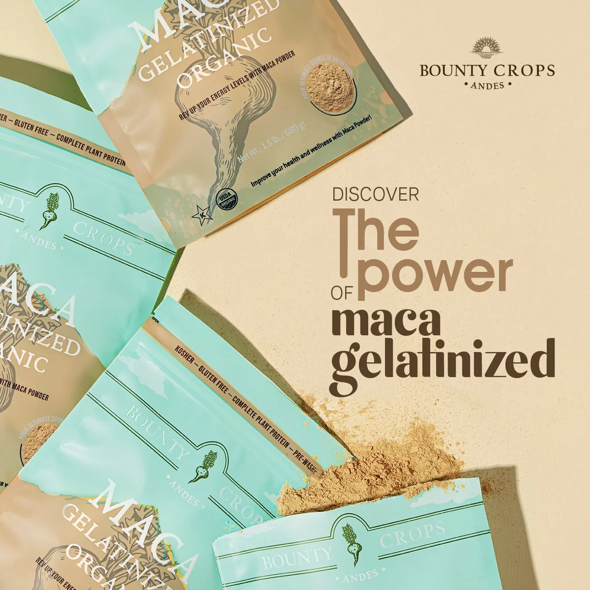 Organic Maca Gelatinized Powder, 1.5 lb / 680 gr ($0.68 ounce) - Image 5