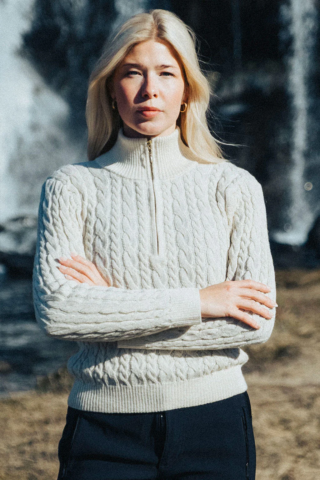 Madeline Half-Zip Baby Alpaca Sweater - Image 2