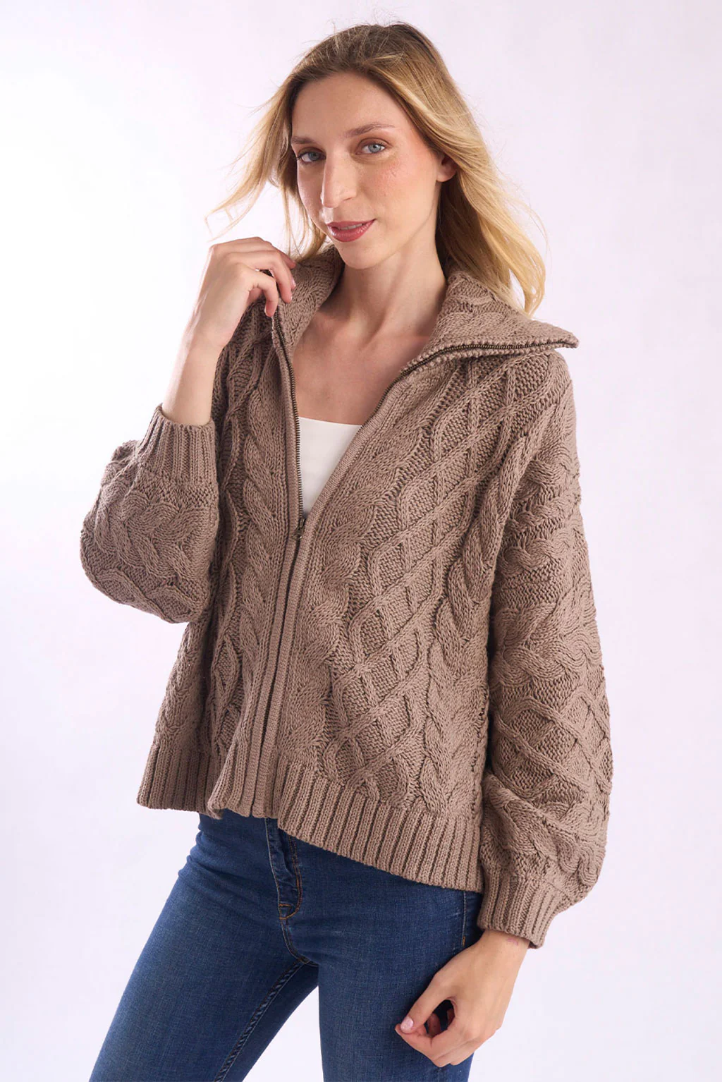 Madette Full-Zip Cotton Cardigan - Image 3