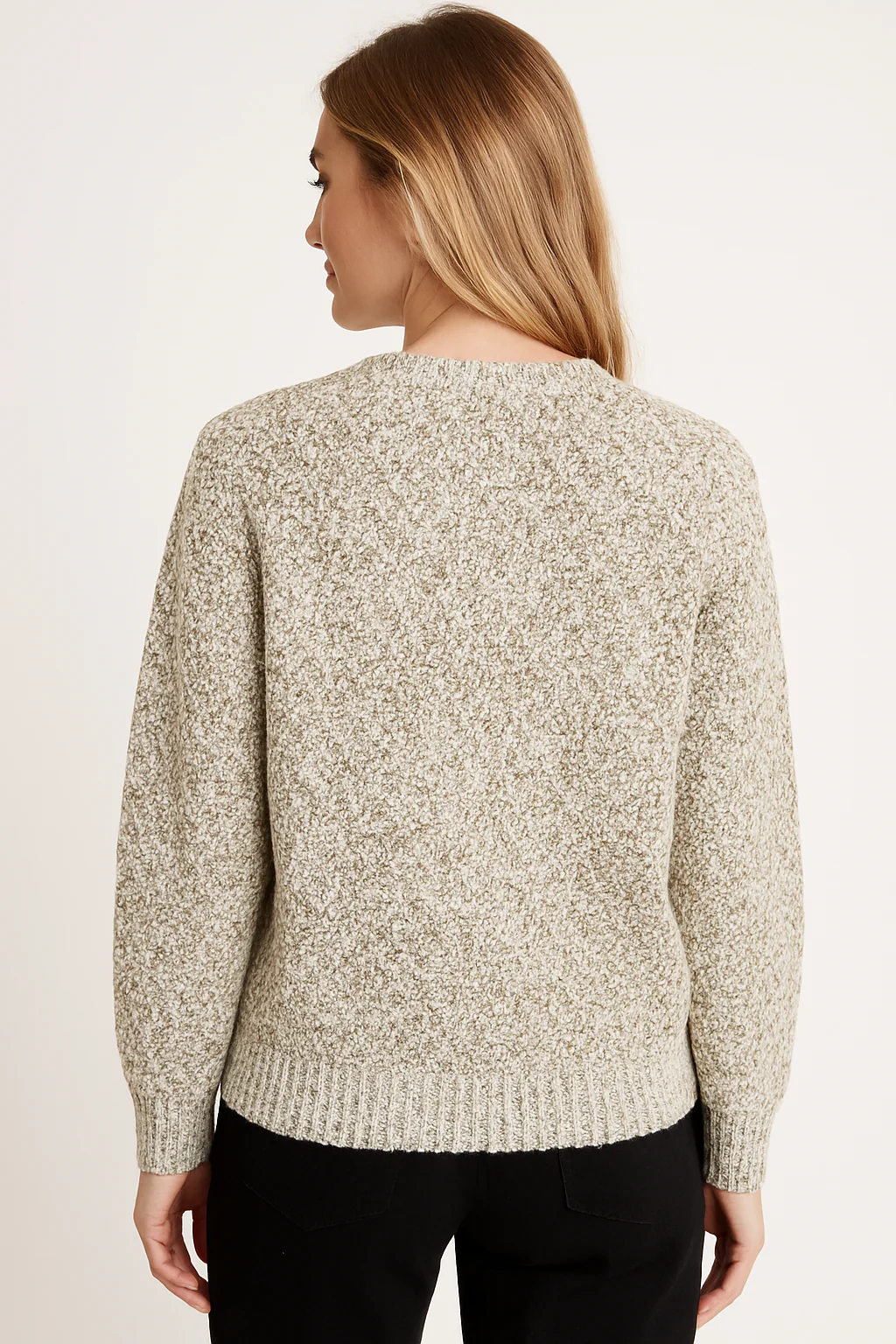 Marled Cotton Fitted Sweater - Image 3