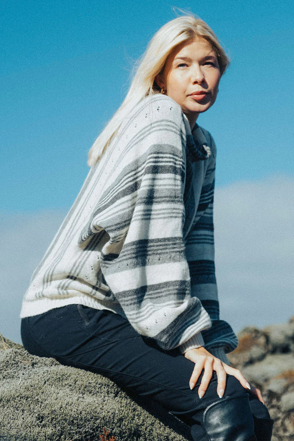 Maxine Turtle Neck Baby Alpaca Sweater - Image 2