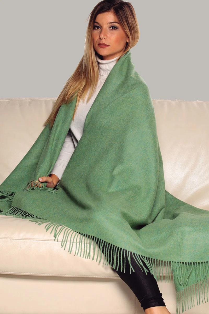 Melange Weave 100% Baby Alpaca Blanket - Image 4