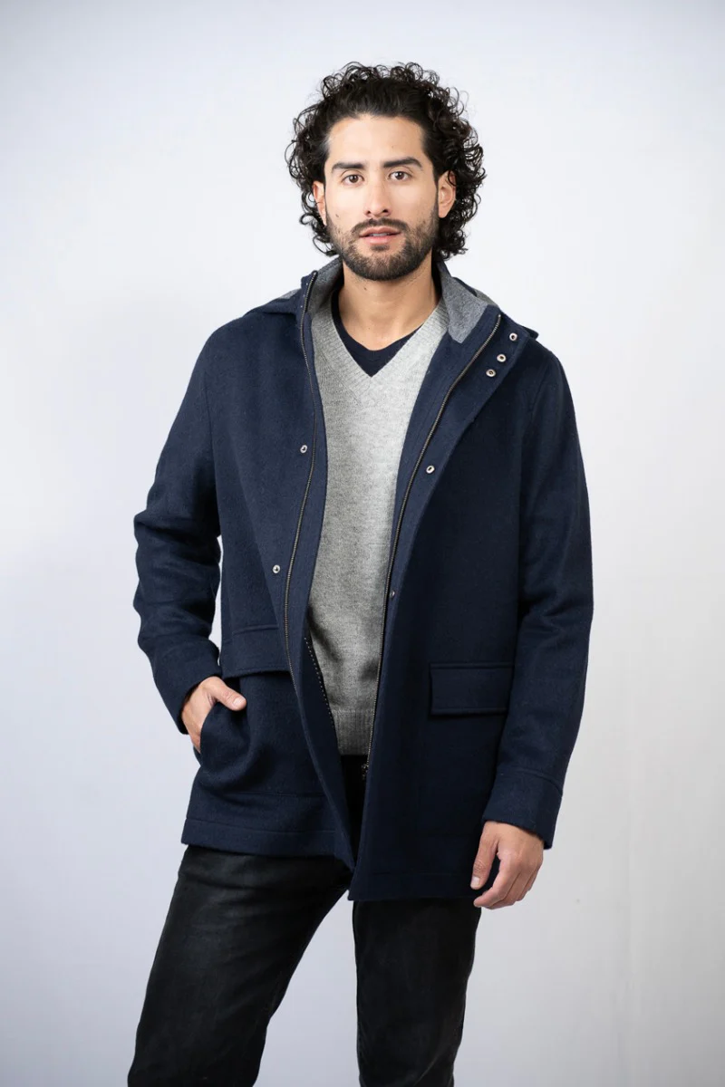Men’s Hooded Baby Alpaca Jacket - Image 2