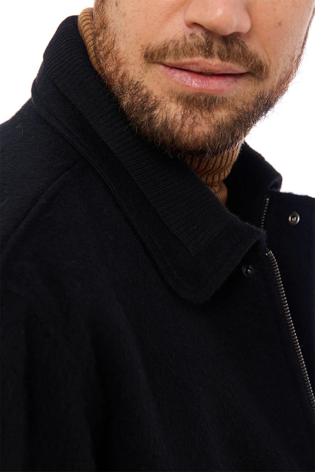 Men's Baby Alpaca Bomber Jacket - Image 5