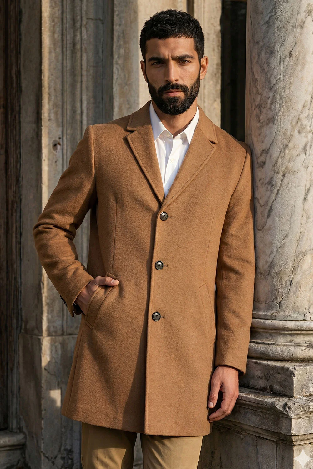 Men's Baby Alpaca Overcoat - Image 4