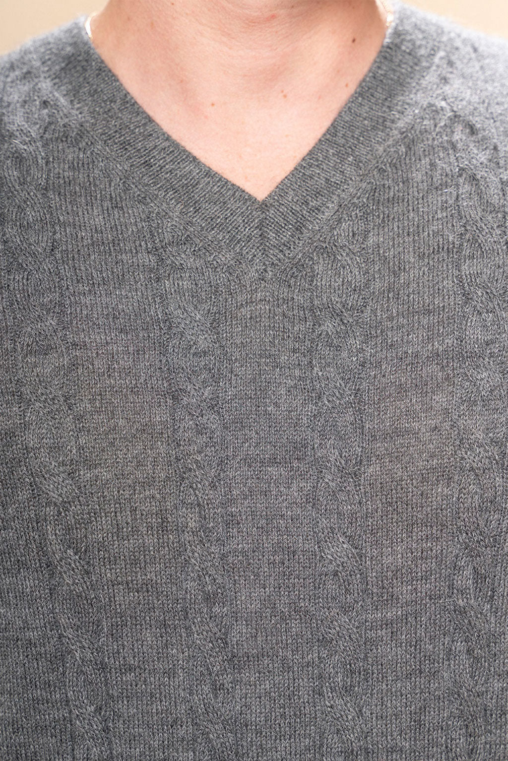 Men’s Braided Baby Alpaca Sweater - Image 11