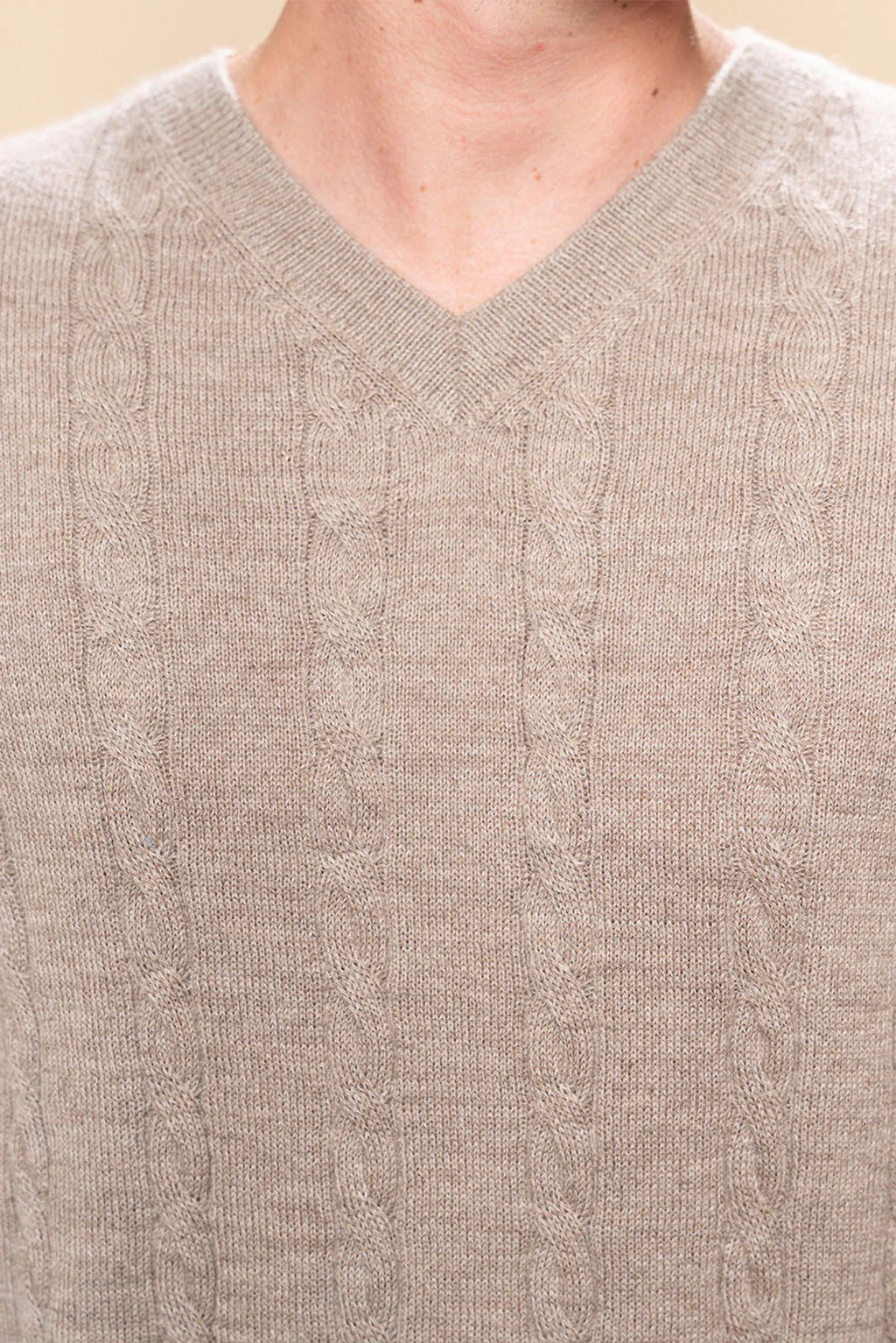 Men’s Braided Baby Alpaca Sweater - Image 7